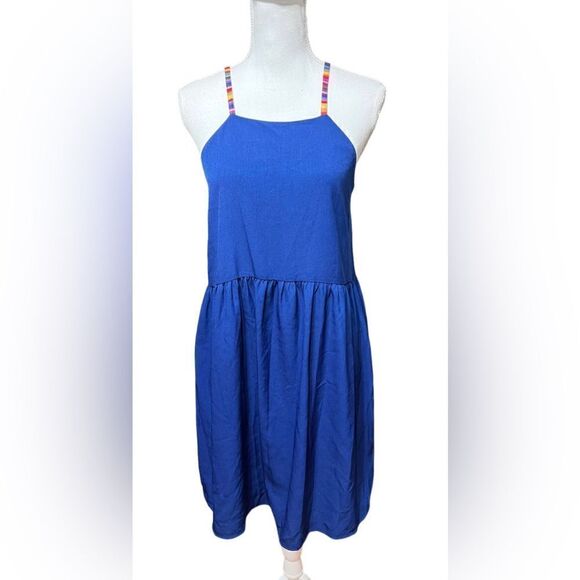 Crosby by Mollie Burch Elle Dress navy with rainbow straps - Picture 2 of 6